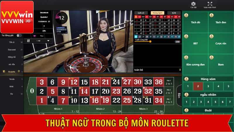 Thuật ngữ thường gặp trong game Roulette